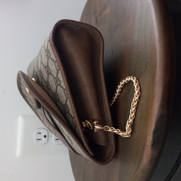 Authentic Vintage Gucci GG Monogram Supreme Sherry Web Ophidia Clutch Crossbody - Picture 5 of 12